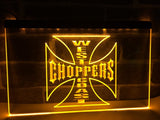 West Coast Choppers Bike Logo LED Neon Sign USB - Yellow - TheLedHeroes