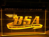 BSA Motorcycles LED Neon Sign USB - Yellow - TheLedHeroes