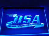 BSA Motorcycles LED Neon Sign USB - Blue - TheLedHeroes