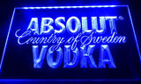 Absolut Vodka LED Neon Sign Electrical - Blue - TheLedHeroes