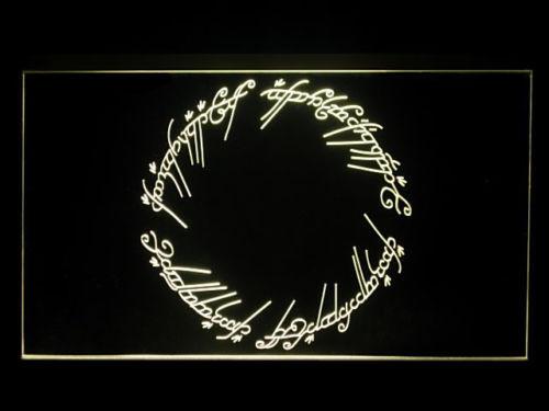 Lord of the Rings LED Neon Sign USB - Yellow - TheLedHeroes