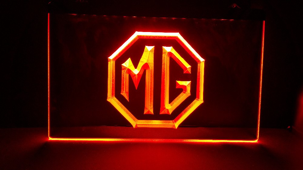 FREE MG Morris Garage LED Sign - Orange - TheLedHeroes