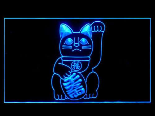 Maneki Neko Beckoning Lucky Cat Money Charm LED Neon Sign USB -  - TheLedHeroes
