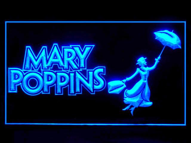 Mary Poppins 2 LED Neon Sign Electrical - Blue - TheLedHeroes