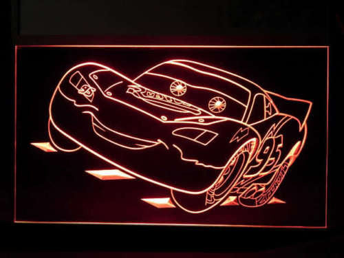 FREE McQueen Car LED Sign - Red - TheLedHeroes