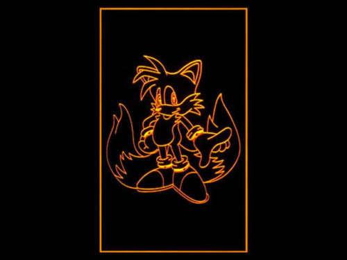 Miles Tails LED Neon Sign USB - Orange - TheLedHeroes