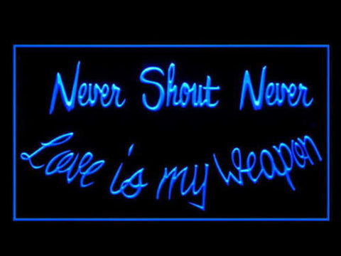 Never Shout Never LED Sign - Blue - TheLedHeroes