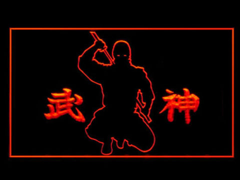 Ninjutsu Shidoshi Bujinkan Dojo Kanji LED Sign - Red - TheLedHeroes