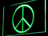 Peace Peaceful LED Neon Sign Electrical - Green - TheLedHeroes