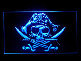 FREE Pirate Deadman's Chest Jolly Roger LED Sign - Blue - TheLedHeroes