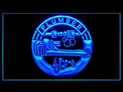 Plumber Tools LED Neon Sign USB - Blue - TheLedHeroes