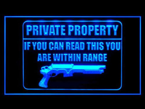 Private Property Within Range LED Neon Sign Electrical -  - TheLedHeroes