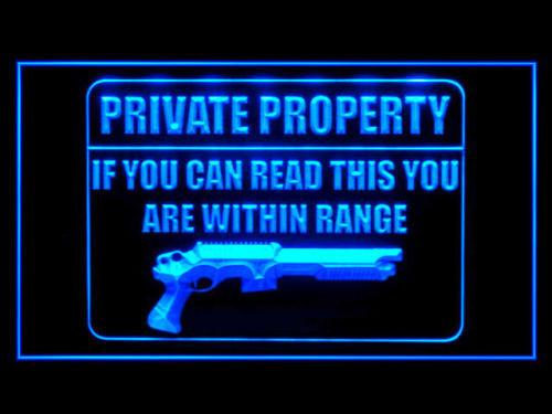 Private Property Within Range LED Neon Sign USB -  - TheLedHeroes