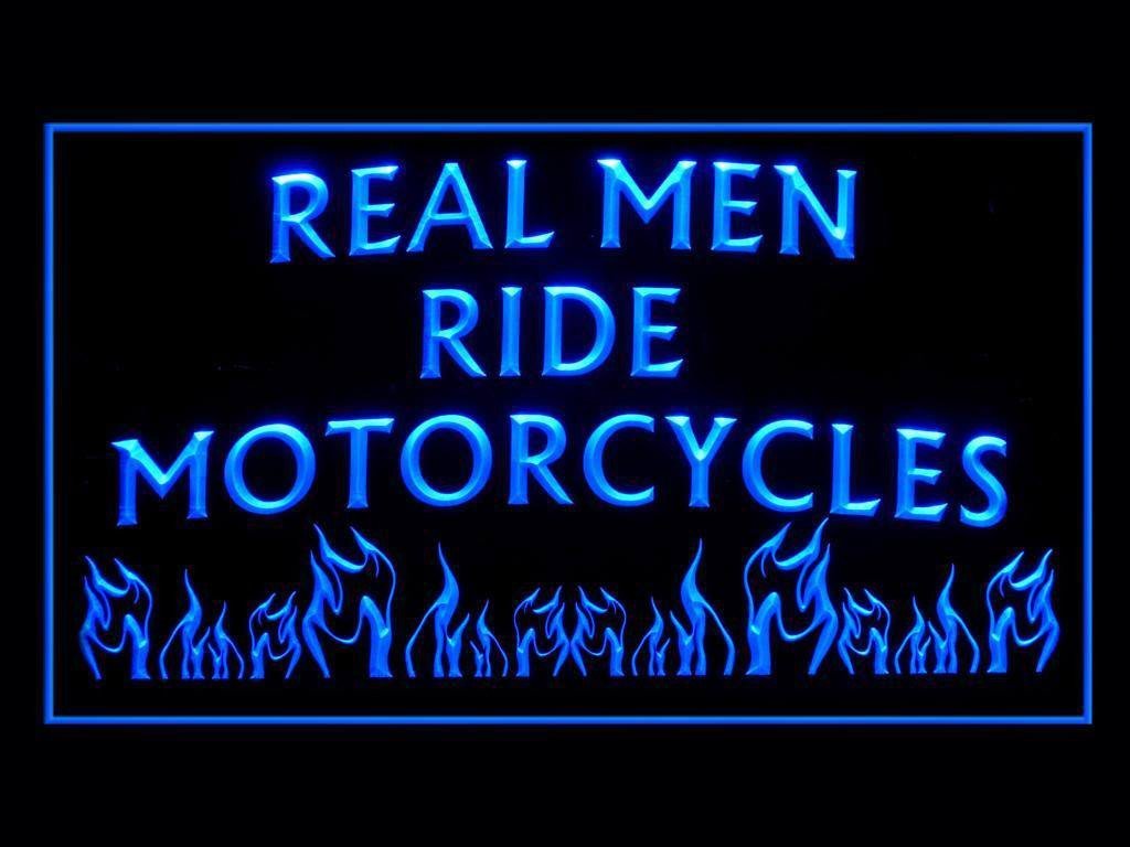 Real Men Ride Motorcycles LED Neon Sign Electrical -  - TheLedHeroes