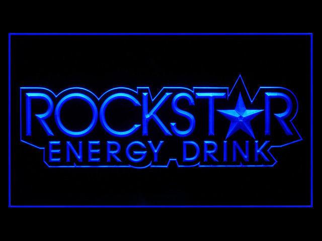 Rockstar Energy Drink Small Star LED Neon Sign Electrical - Blue - TheLedHeroes