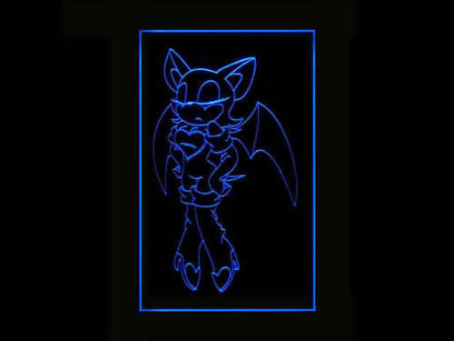FREE Rouge the Bat LED Sign - Blue - TheLedHeroes