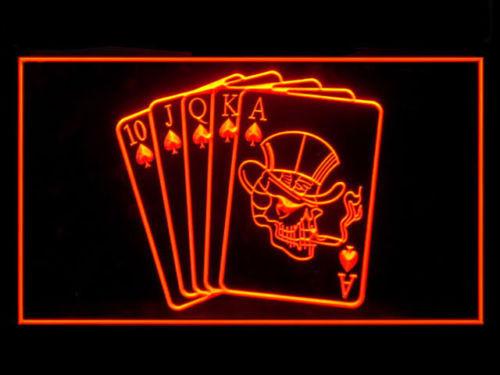 Royal Flush LED Neon Sign Electrical - Orange - TheLedHeroes