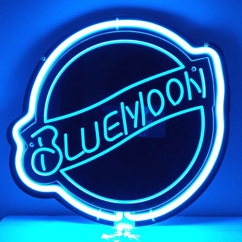 Blue Moon Neon Light Sign 11"x7" -  - TheLedHeroes