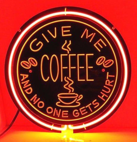 Give me Coffee Neon Light Sign 11"x7" -  - TheLedHeroes