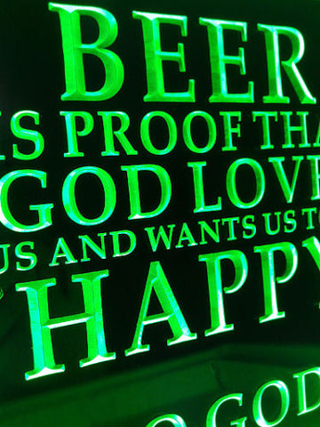 Beer is Proof of Neon Light Sign 11"x7" -  - TheLedHeroes