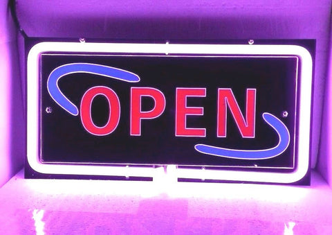 Open Neon Light Sign 11"x7" -  - TheLedHeroes