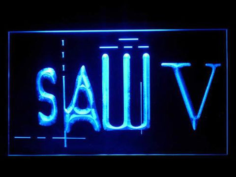 Saw V LED Neon Sign Electrical - Blue - TheLedHeroes