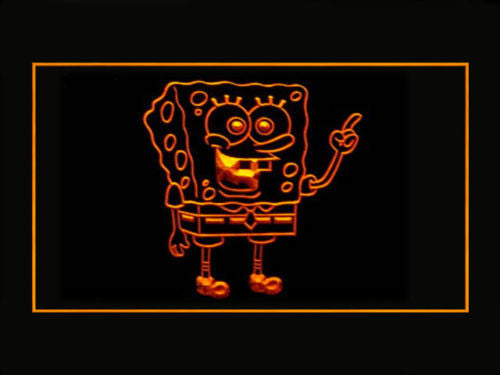 Spongebob Window Led Sign Spongebob LED Sign Yellow / Normal Size (12x8in) / Default (USB) | The ...