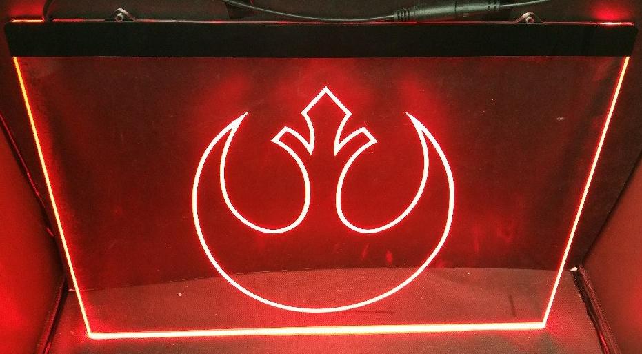 Star Wars Rebel Alliance LED Neon Sign USB - Red - TheLedHeroes