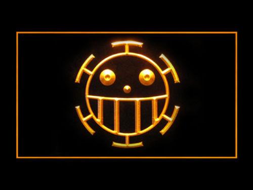 TRAFALGAR LAW ONE PIECE LED Neon Sign USB - Yellow - TheLedHeroes