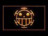 TRAFALGAR LAW ONE PIECE LED Neon Sign USB - Yellow - TheLedHeroes