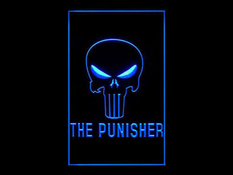 FREE The Punisher LED Sign - Blue - TheLedHeroes