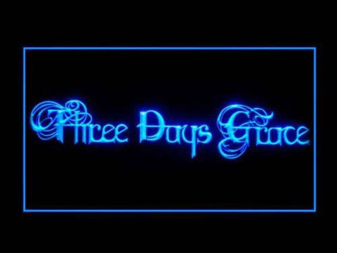 Three Days Grace LED Neon Sign USB - Blue - TheLedHeroes