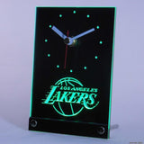 LA Lakers LED Desk Clock - Green - TheLedHeroes