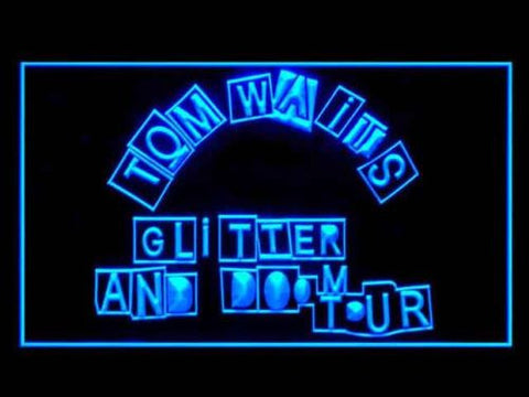 FREE Tom Waits Glitter and Doom Tour LED Sign - Blue - TheLedHeroes