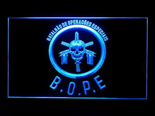Tropa De Elite Bope LED Sign - Blue - TheLedHeroes