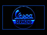 Vespa Servizio Scooter LED Neon Sign USB - Blue - TheLedHeroes