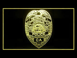 Visalia Police Badge LED Neon Sign USB - Yellow - TheLedHeroes