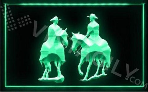 Western Cowboy LED Neon Sign Electrical - Green - TheLedHeroes