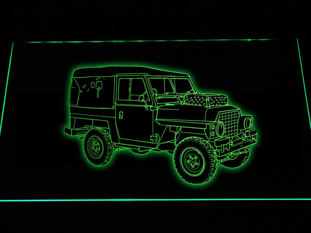 Land Rover Series LED Neon Sign USB - Green - TheLedHeroes