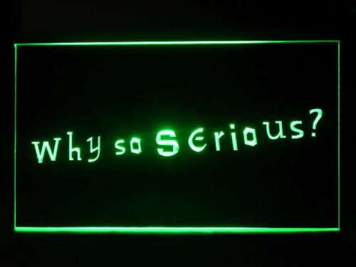The Joker Why so serious LED Neon Sign Electrical - Green - TheLedHeroes