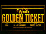 Willy Wonka Golden Ticket LED Sign -  Yellow - TheLedHeroes