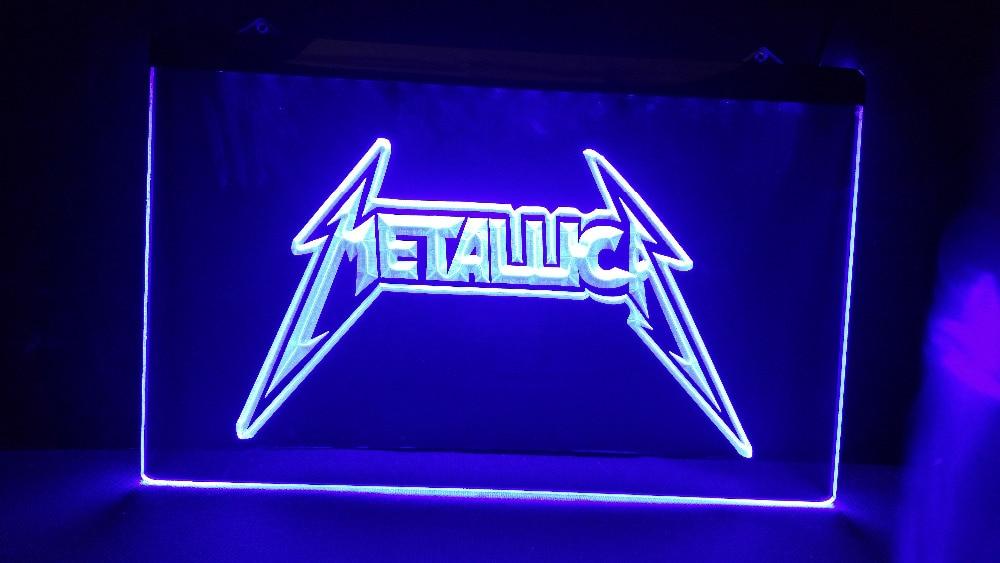 Metallica Logo LED Neon Sign USB - Blue - TheLedHeroes