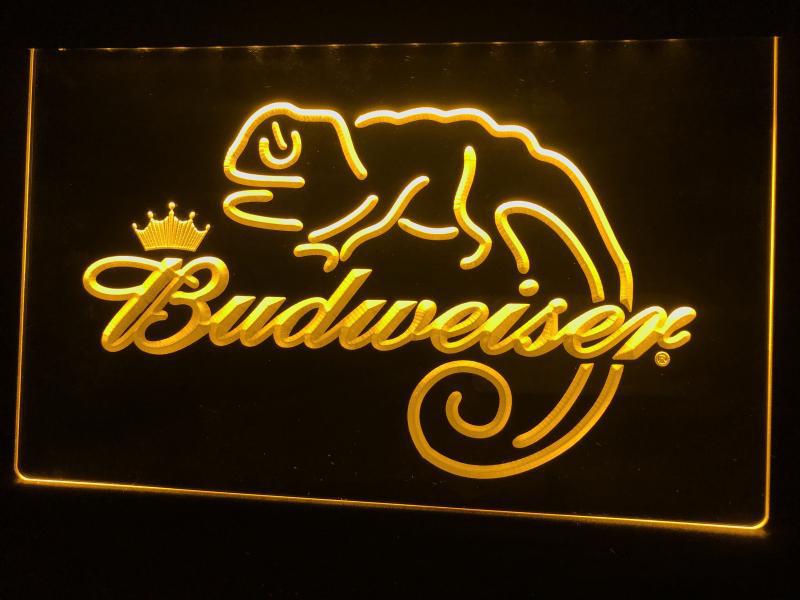 Budweiser Chamelon LED Neon Sign USB - Yellow - TheLedHeroes