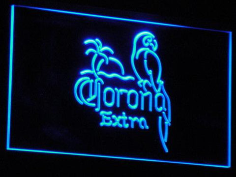 Corona Extra Parrot LED Neon Sign USB - Blue - TheLedHeroes