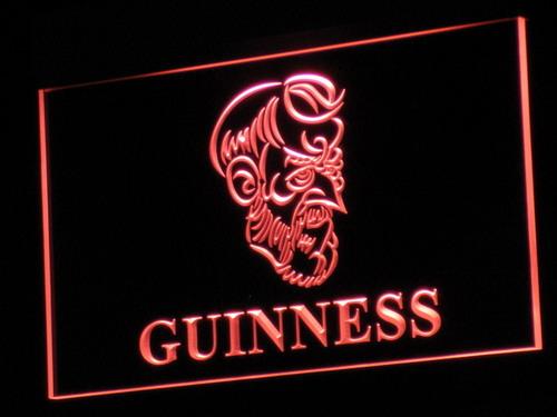 Guinness Mr LED Neon Sign Electrical - Red - TheLedHeroes
