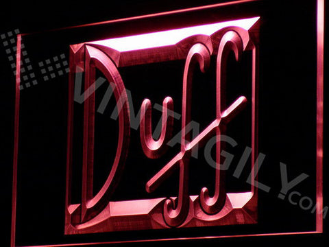 Duff Beer Logo LED Sign - Red - TheLedHeroes