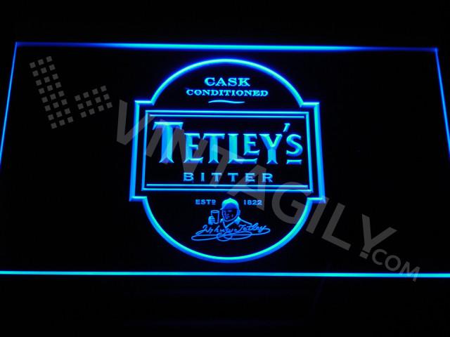 Tetleys LED Neon Sign USB - Blue - TheLedHeroes