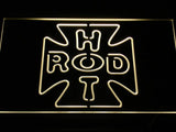 Hot Rod Cross Logo LED Neon Sign USB - Yellow - TheLedHeroes