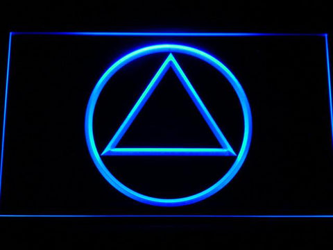 Alcoholics Anonymous LED Neon Sign USB - Blue - TheLedHeroes