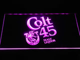 Colt 45 Malt Liquor LED Neon Sign Electrical - Purple - TheLedHeroes